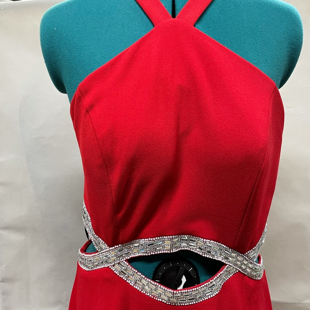 Red Speechless cut out dress